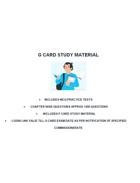 CBLR G CARD Study Material