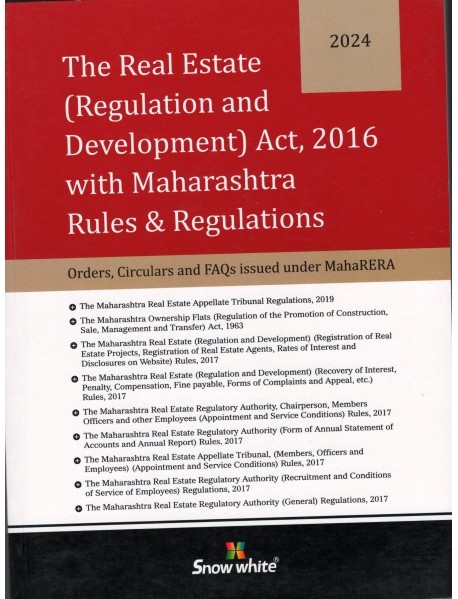 THE REAL ESTATE (REGULATION AND DEVELOPMENT )ACT, 2016 WITH MAHARASHTRA RULESREGULATION  EDITION 2024