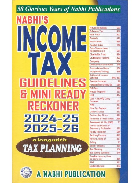 Nabhi's Income Tax Guidelines and Mini Ready Reckoner 2024-25 and 2025-26